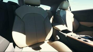 Detail of new modern car interior video