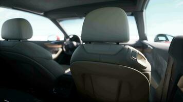 Detail of new modern car interior video