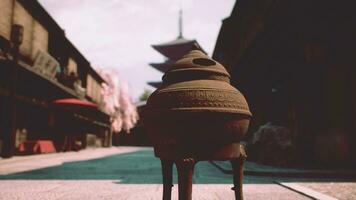 the empty japan temple buildings video