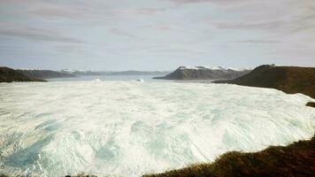 aerial view of big glacier video