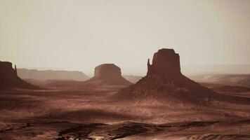 Monument Valley with desert canyon in USA video