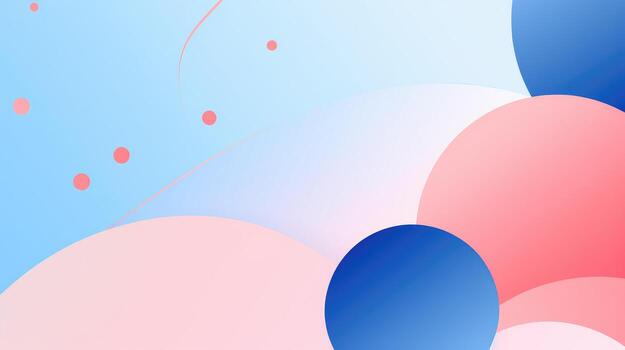 ai generado resumen geométrico formas en rosado y azul paleta foto
