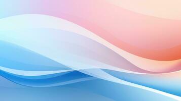 AI generated Soothing Gradient Waves in Blue and Pink Hues photo