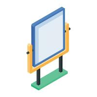 Outdoor Ad Boards Flat Icons vector