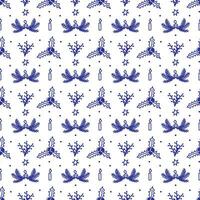 Christmas pattern in doodle style. dark line on a white background. Vector illustration.