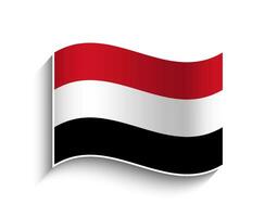 Vector Yemen waving Flag Icon