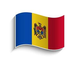 vector Moldavia ondulación bandera icono