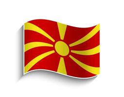 vector macedonia ondulación bandera icono