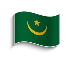 Vector Mauritania waving Flag Icon