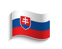 vector Eslovaquia ondulación bandera icono