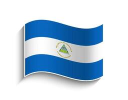 Vector Nicaragua Waving Flag Icon