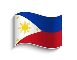 vector Filipinas ondulación bandera icono