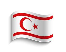 vector del Norte Chipre ondulación bandera icono