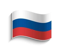 vector Rusia ondulación bandera icono