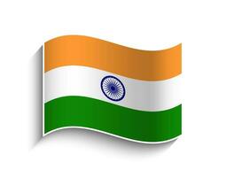 Vector India Waving Flag Icon