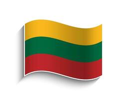 Vector Lithuania waving Flag Icon