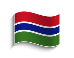 vector Gambia ondulación bandera icono