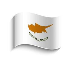 vector Chipre ondulación bandera icono