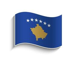 Vector Kosovo waving Flag Icon