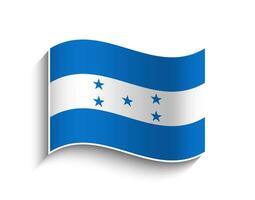 vector Honduras ondulación bandera icono