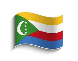 Vector Comoros waving Flag Icon