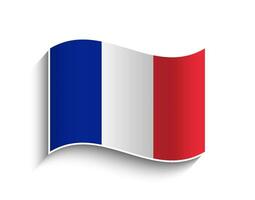 Vector France waving Flag Icon