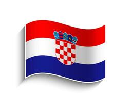 Vector Croatia waving Flag Icon