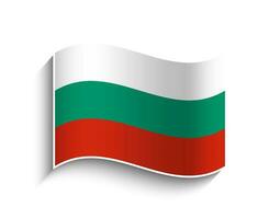 Vector Bulgaria waving Flag Icon