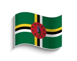 Vector Dominica waving Flag Icon