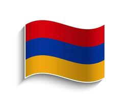 vector Armenia ondulación bandera icono