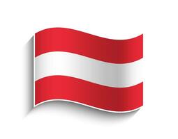 vector Austria ondulación bandera icono