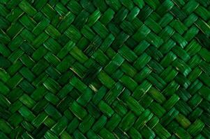 green woven fabric background photo