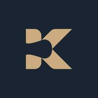 minimalist letter K logo vector