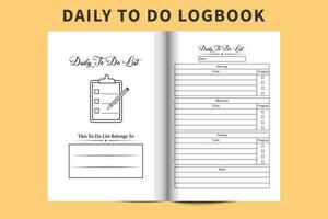 To do work list and diary interior vector. Daily work progress tracker and task organizer diary template. To do task list notebook interior design. Daily task planner and work schedule journal vector. vector