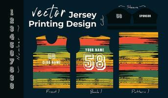 Abstract vector design for jersey printing. Background pattern for sports team jersey.