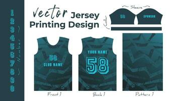 Abstract vector design for jersey printing. Background pattern for sports team jersey.