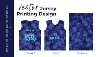 Abstract vector design for jersey printing. Background pattern for sports team jersey.