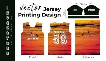 Abstract vector design for jersey printing. Background pattern for sports team jersey.