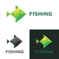 mínimo pescado logo plantilla, nuevo pescar logo modelo vector