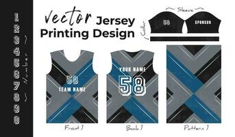 Abstract vector design for jersey printing. Background pattern for sports team jersey.