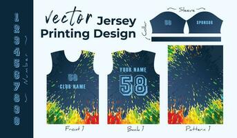 Abstract vector design for jersey printing. Background pattern for sports team jersey.