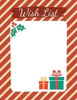 Christmas wish list simple design vector