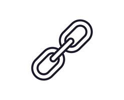 Link concept. Single premium editable stroke pictogram perfect for logos, mobile apps, online shops and web sites. Vector symbol isolated on white background.