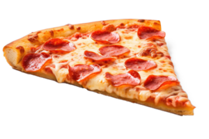 ai généré tranche de Pizza pepperoni isolé sur transparent Contexte png