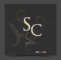 the logo for s and c, a restaurant in the city vector