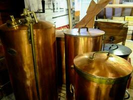 copper stills at the museum of the history of the brewing industry photo