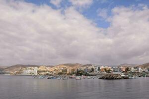 a view of the city of canary wharf in the canary islands photo