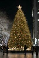 Christmas tree in Tokyo with beautiful night light. photo