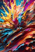 Ultra bright color explosion abstract background. photo