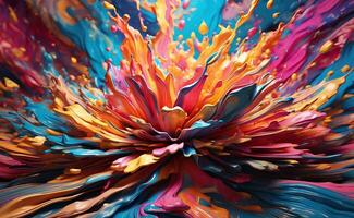 Ultra bright color explosion abstract background. photo